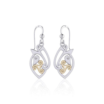 Modern Celtic Triskele Earrings TEV2071 - Jewelry